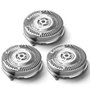 Philips SH50/50 Cabezales de Repuesto Serie 5000 y 6000, Pack de 3, Cromo